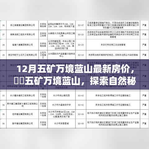 五礦萬境藍山房價揭秘，自然秘境的心靈之旅與雙重收獲