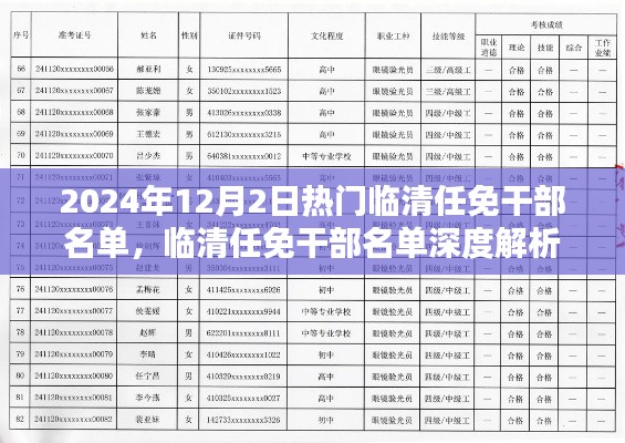臨清任免干部名單深度解析，特性、體驗(yàn)、競(jìng)品對(duì)比與用戶群體分析（2024年12月）