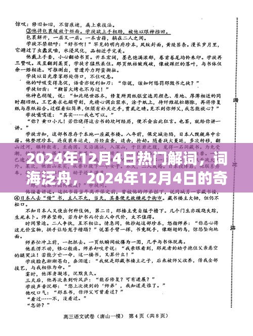 2024年12月4日熱門詞匯探秘，詞海泛舟的奇妙之旅