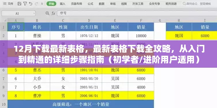 最新表格下載全攻略，從入門到精通的步驟指南（適合初學(xué)者與進(jìn)階用戶）