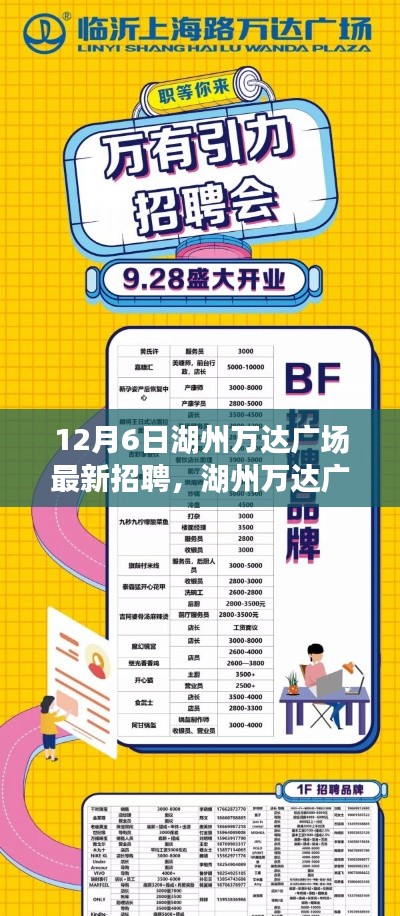 湖州萬達(dá)廣場最新招聘深度測評與介紹，12月6日招聘信息速遞