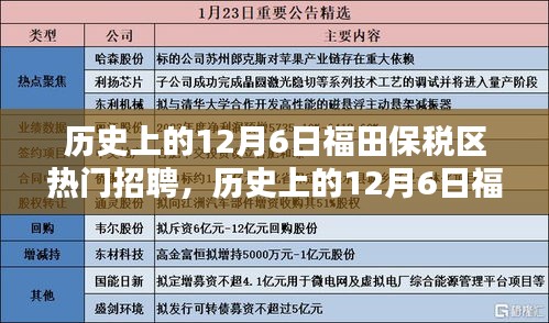 歷史上的12月6日福田保稅區(qū)熱門招聘深度解析與探討
