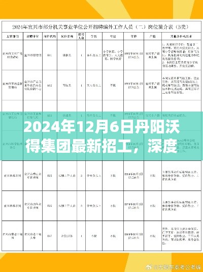 丹陽(yáng)沃得集團(tuán)最新招工深度解析與體驗(yàn)報(bào)告揭秘，2024年招工介紹及求職體驗(yàn)分享