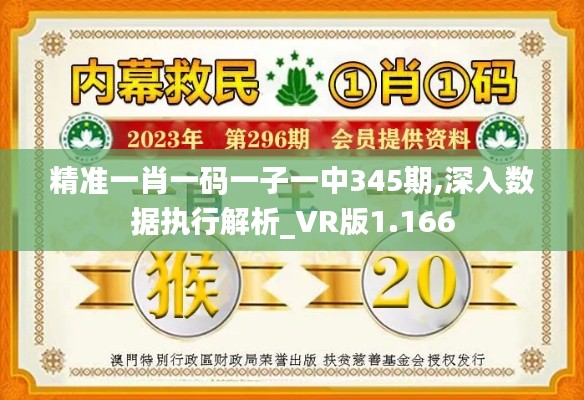 精準一肖一碼一子一中345期,深入數(shù)據(jù)執(zhí)行解析_VR版1.166