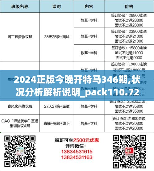 2024正版今晚開特馬346期,狀況分析解析說明_pack110.720