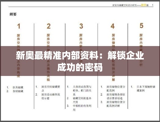 新奧最精準(zhǔn)內(nèi)部資料：解鎖企業(yè)成功的密碼