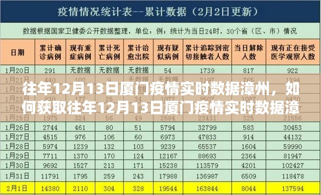獲取往年12月13日廈門疫情實(shí)時(shí)數(shù)據(jù)漳州，詳細(xì)步驟指南（適用于初學(xué)者與進(jìn)階用戶）