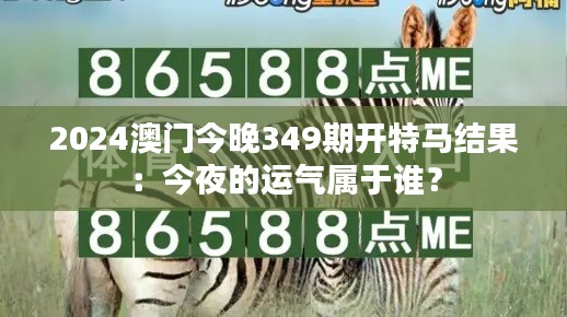 2024澳門今晚349期開特馬結(jié)果：今夜的運(yùn)氣屬于誰？