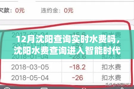 沈陽(yáng)水費(fèi)查詢智能時(shí)代來(lái)臨，實(shí)時(shí)水費(fèi)觸手可及！