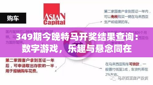 349期今晚特馬開獎結(jié)果查詢：數(shù)字游戲，樂趣與懸念同在