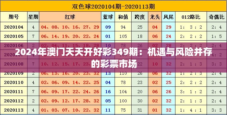 2024年澳門天天開好彩349期：機遇與風險并存的彩票市場
