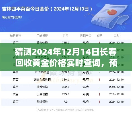 2024年長(zhǎng)春黃金回收價(jià)格預(yù)測(cè)與解析，實(shí)時(shí)查詢及影響因素分析
