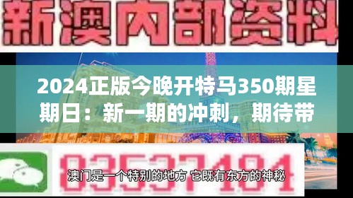 2024正版今晚開特馬350期星期日：新一期的沖刺，期待帶來好運(yùn)與驚喜