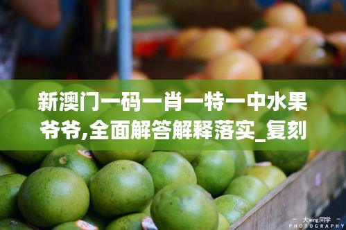 新澳門一碼一肖一特一中水果爺爺,全面解答解釋落實(shí)_復(fù)刻版4.775