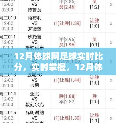 12月體球網(wǎng)足球?qū)崟r比分解析，掌握最新動態(tài)