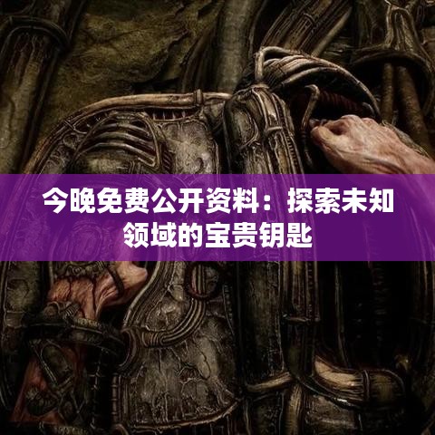 今晚免費(fèi)公開資料：探索未知領(lǐng)域的寶貴鑰匙