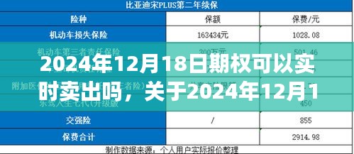 關(guān)于2024年12月18日期權(quán)的實(shí)時(shí)賣出可行性全方位評(píng)測(cè)與介紹