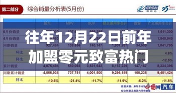 深度解析，往年12月22日前加盟零元致富熱門項目的全面評測與指南