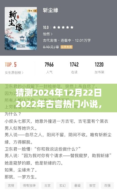 深度解析，預(yù)測(cè)古言熱門小說(shuō)走向，帶你領(lǐng)略2024年古言小說(shuō)全面體驗(yàn)與剖析
