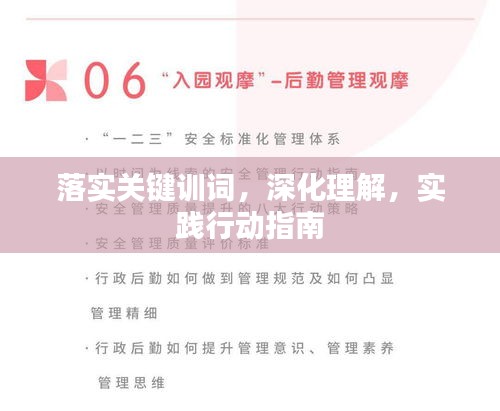 落實(shí)關(guān)鍵訓(xùn)詞，深化理解，實(shí)踐行動(dòng)指南