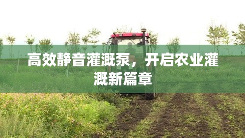高效靜音灌溉泵，開啟農(nóng)業(yè)灌溉新篇章