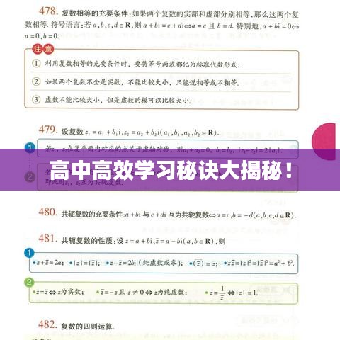 高中高效學(xué)習(xí)秘訣大揭秘！