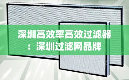 深圳高效率高效過濾器：深圳過濾網(wǎng)品牌 