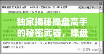 獨家揭秘操盤高手的秘密武器，操盤暗號與投資秘籍分享