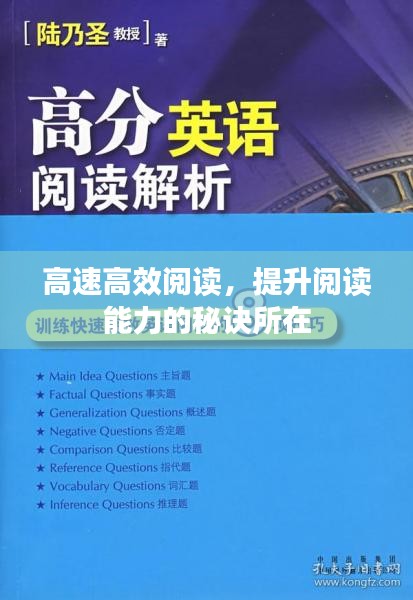 高速高效閱讀，提升閱讀能力的秘訣所在