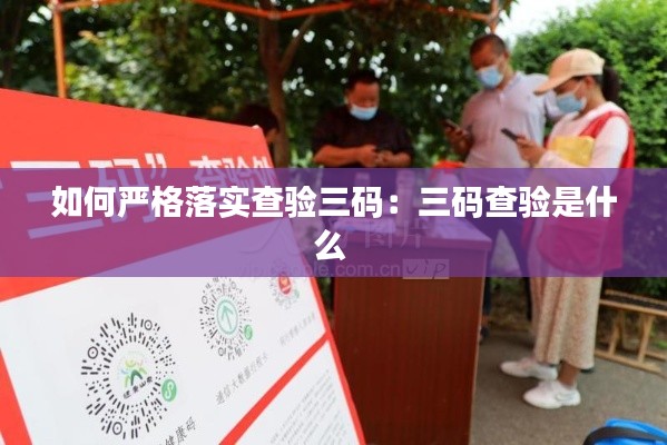 如何嚴(yán)格落實(shí)查驗(yàn)三碼：三碼查驗(yàn)是什么 