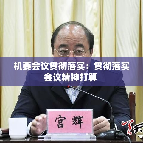 機要會議貫徹落實：貫徹落實會議精神打算 