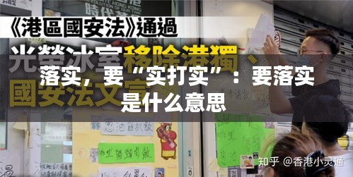 落實(shí)，要“實(shí)打?qū)崱保阂鋵?shí)是什么意思 