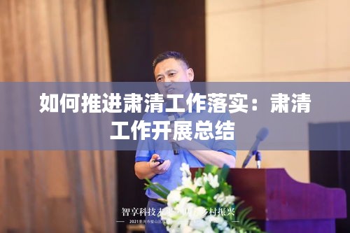 如何推進肅清工作落實：肅清工作開展總結 