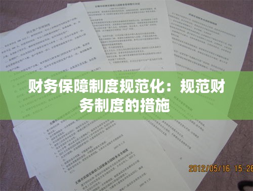 財(cái)務(wù)保障制度規(guī)范化：規(guī)范財(cái)務(wù)制度的措施 