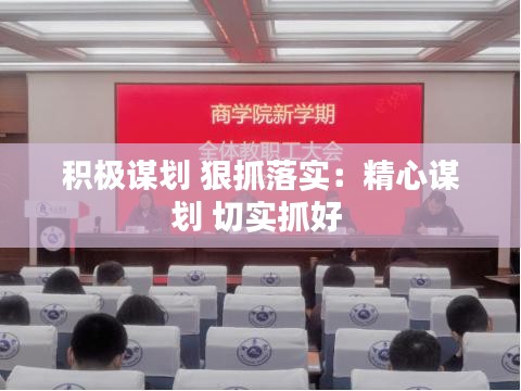 積極謀劃 狠抓落實(shí)：精心謀劃 切實(shí)抓好 
