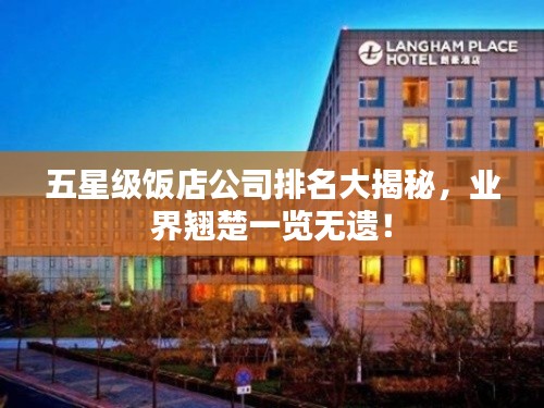 五星級飯店公司排名大揭秘，業(yè)界翹楚一覽無遺！