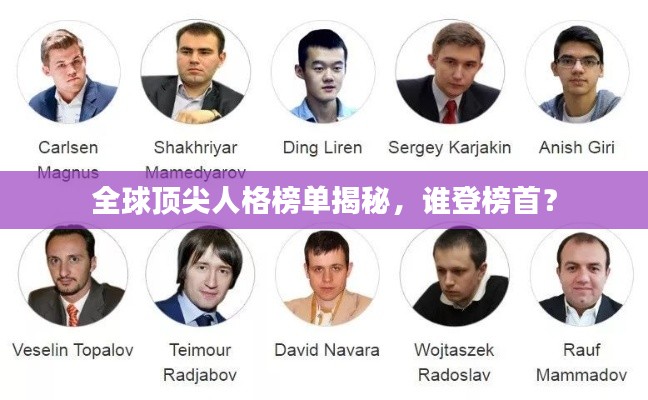 全球頂尖人格榜單揭秘，誰登榜首？