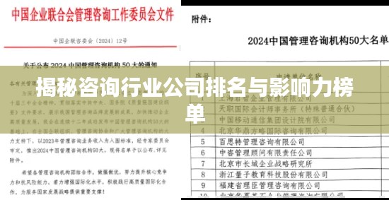 揭秘咨詢行業(yè)公司排名與影響力榜單