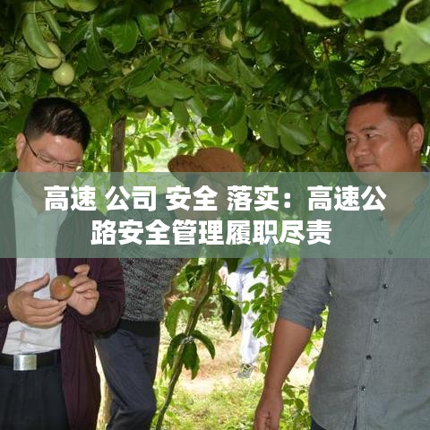 高速 公司 安全 落實(shí)：高速公路安全管理履職盡責(zé) 