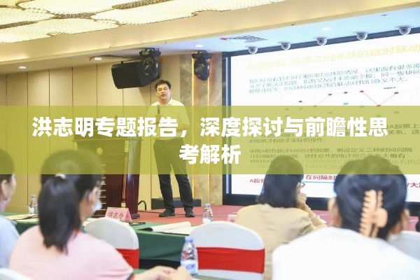 洪志明專題報告，深度探討與前瞻性思考解析