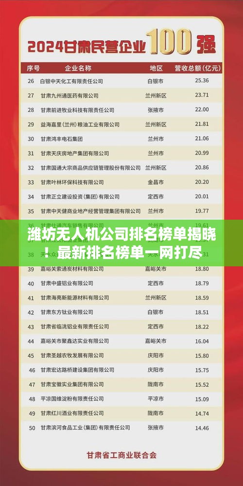 濰坊無人機(jī)公司排名榜單揭曉！最新排名榜單一網(wǎng)打盡