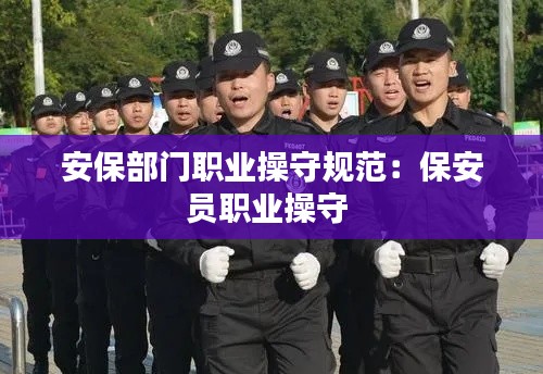 安保部門職業(yè)操守規(guī)范：保安員職業(yè)操守 