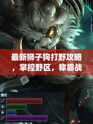 最新獅子狗打野攻略，掌控野區(qū)，稱霸戰(zhàn)場(chǎng)！