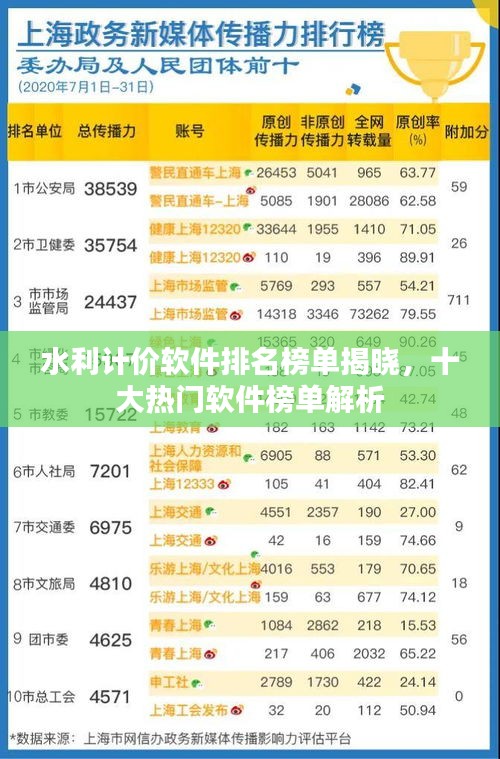 水利計價軟件排名榜單揭曉，十大熱門軟件榜單解析