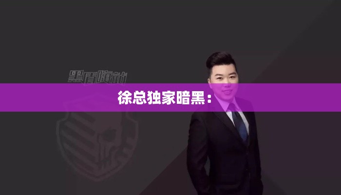 徐總獨(dú)家暗黑： 