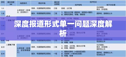 深度報(bào)道形式單一問(wèn)題深度解析