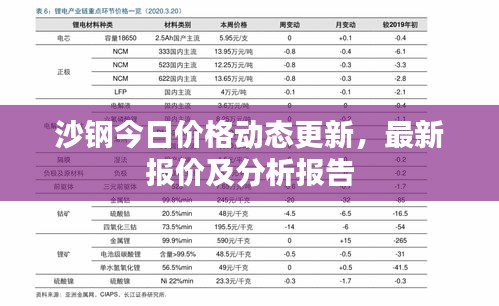 沙鋼今日價格動態(tài)更新，最新報價及分析報告