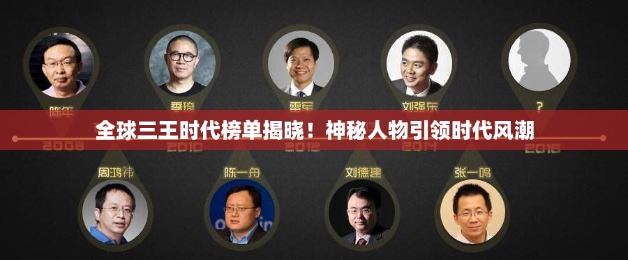 全球三王時代榜單揭曉！神秘人物引領(lǐng)時代風(fēng)潮