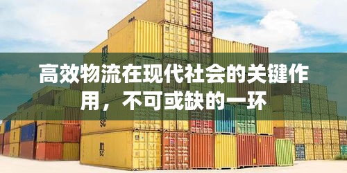 高效物流在現(xiàn)代社會(huì)的關(guān)鍵作用，不可或缺的一環(huán)