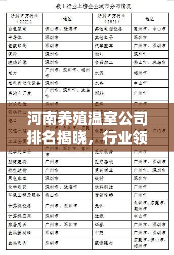 河南養(yǎng)殖溫室公司排名揭曉，行業(yè)領(lǐng)軍者榜單